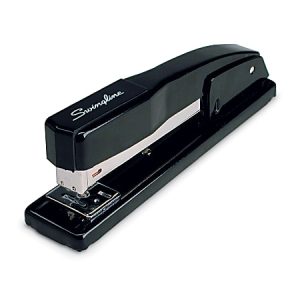 Black Swingline stapler on a white background.