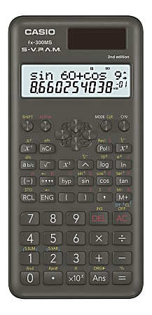 Casio fx-300MS scientific calculator displaying "sin 60 + cos 9" with result "8.660254038" on the screen.