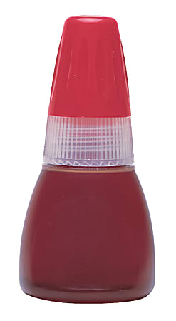 Small plastic bottle with red cap, containing dark red liquid, likely food coloring or essence.