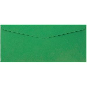 Green envelope with a triangular flap on a white background.