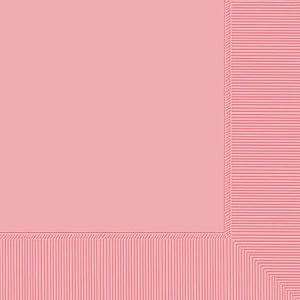 Abstract design with a large pink square and intricate red and white striped borders on two sides.