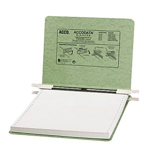 Wilson Jones Presstex Data Binder With Retractable Hooks, 60% Recycled, Green