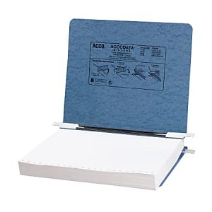 Wilson Jones Presstex Data Binder With Retractable Hooks, 8 1/2" x 11", Light Blue