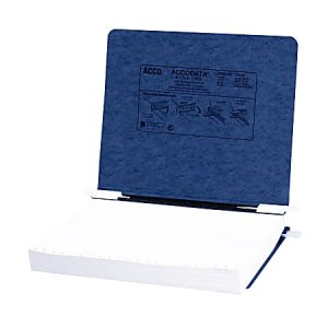 Wilson Jones Presstex Data Binder With Retractable Hooks, 8 1/2" x 11", Dark Blue