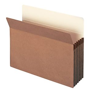 Smead Expanding File Pockets, 5 1/4" Expansion, 9 1/2" x 11 3/4", 30% Recycled, Redrope, Pack Of 10