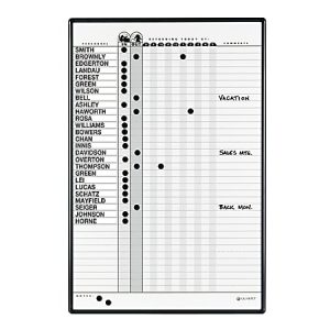 Quartet Classic DuraMax Magnetic Dry-Erase In/Out Board, 24" x 36", Aluminum Frame With Black Finish