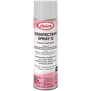Claire Multipurpose Disinfectant Spray - Ready-To-Use - Spray - 17 fl oz (0.5 quart) - Country Fresh Scent - 12 / Carton - Pink