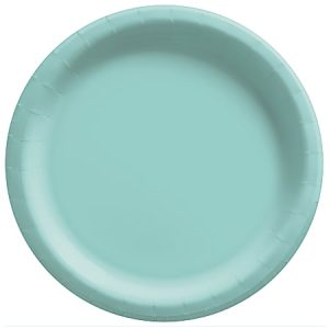 Amscan Paper Plates, 10, Robins Egg Blue, 20 Plates Per Pack, Case Of 4 Packs
