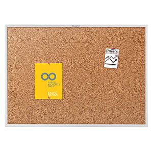 Quartet Classic Cork Bulletin Board, 36" x 60", Aluminum Frame With Silver Finish