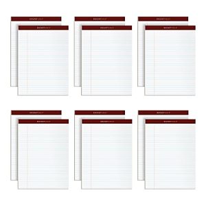 TOPS Docket Gold Premium Writing Pads, 8 1/2" x 11 3/4", Legal Ruled, 50 Sheets, White, Pack Of 12 Pads