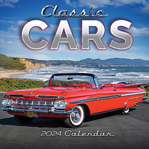 2024 TF Publishing Sports Monthly Wall Calendar, 12 x 12, Classic Cars, January To December