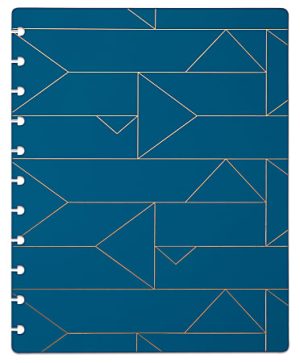 TUL Discbound Notebook Covers, Letter Size, Blue Geo, Pack of 2 Covers
