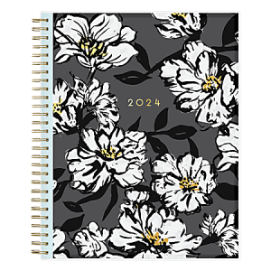2024 Blue Sky Baccara Dark CYO Monthly Planning Calendar, 8" x 10", Black, January to December 2024, 110216