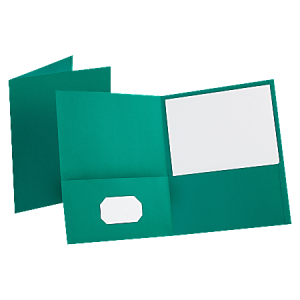 Esselte Letter-Size Twin-Pocket Report Covers, Teal, Box Of 25