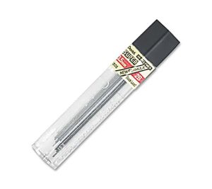 Pentel Super Hi-Polymer Leads, 0.5 mm, 2B, Tube Of 12 Leads