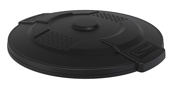 Suncast Commercial Utility Trash Can Lid, 32 Gallon, Black