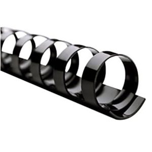 GBC CombBind Binding Spines, 1/4", 25-Sheet Capacity, Black, Box Of 100
