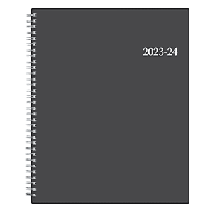 2024 Blue Sky Passages Weekly/Monthly Planning Calendar, 8-1/2" x 11", Charcoal Gray, January to December 2024, 100008