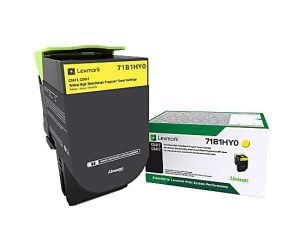 Lexmark Original High Yield Laser Toner Cartridge, Yellow, 71B1HY0