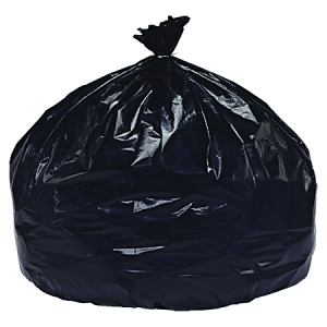 SKILCRAFT® Low Density 1.5-mil Trash Liners, 60 Gallons, 38" x 58", 90% Recycled, Black, Pack Of 20 (AbilityOne 8105-01-517-3668)