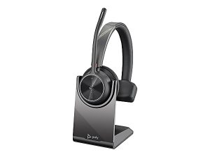 Poly Voyager 4310 Microsoft Teams Certified USB-C Headset with Charge Stand - Siri, Google Assistant - Mono - Wireless - Bluetooth - 298.6 ft - 20 Hz - 20 kHz - Over-the-head, On-ear - Monaural - Ear-cup