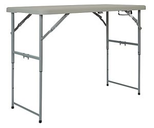 Office Star Work Smart Height-Adjustable Fold-In-Half Resin Multi-Purpose Table, 35-1/2"H x 48"W x 24"D