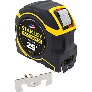 Stanley 25 ft. Fatmax Auto-Lock Tape Measure - 25 ft Length 1.3" Width - Imperial Measuring System - Yellow, Black