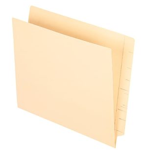 Smead Manila End-Tab Pocket Folders, Straight Cut, Letter Size, Pack Of 50