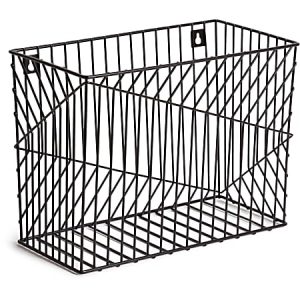 U Brands Vena Desk Organization Collection Hanging File Basket, Medium Size, Black