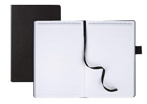 Office Depot Brand Premium Hardcover Business Journal, 8 1/2" x 5 1/2", Narrow Ruled, 192 Pages (96 Sheets), Black