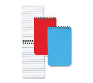 Rediform Wirebound Memo Notebook, 3" x 5", 60 Sheets, Assorted Colors