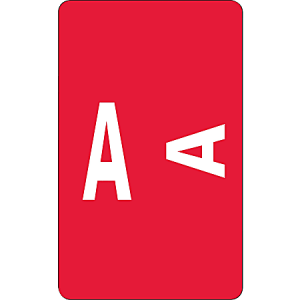 Smead ACCS Alphaz Permanent Color-Coded Label Refill Pack, A, Red, Pack Of 100