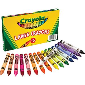 Crayola Crayons, Large,  Assorted Colors, Box Of 16 Crayons