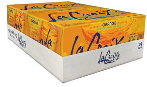 LaCroix Core Sparkling Water with Natural Orange Flavor, 12 Oz, Case of 24 Cans