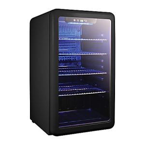Magic Chef 3.4 Cu. Ft. Retro Beverage Cooler, 30-3/4H x 30-3/4W x 19-3/4D, Black