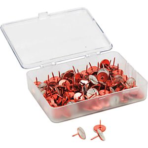 U Brands Metal Thumbtacks, Marble with Rose Gold Prong, 100-Count (3090U06-24) - 0.38" Shank - 0.44" Head - 100 / Pack - Rose Gold, Marble - Steel, Metal