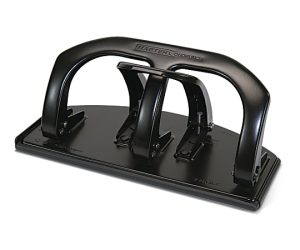 Master Duo Punch Medium-Duty 2- and 3-Hole Punch, Black/Gray