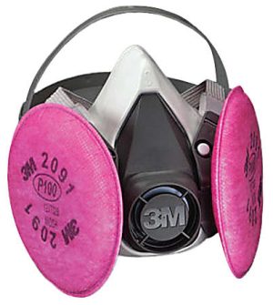 3M 6000 Series Half-Facepiece Respirator Assembly, Large