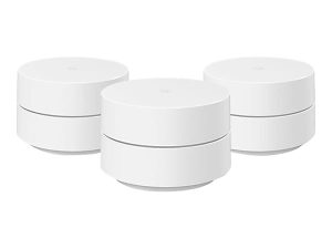 Google Wifi - Wi-Fi system (3 routers) - up to 4,500 sq.ft - mesh - 1GbE - Wi-Fi 5 - Bluetooth - Dual Band