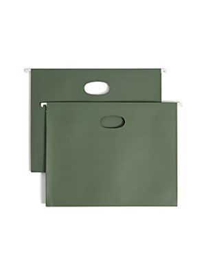 Smead Hanging Expanding File Pockets, 3 1/2" Expansion, Letter Size, Standard Green, Box Of 10