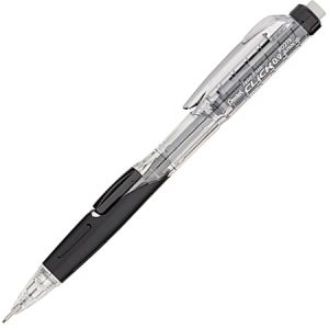 Pentel Twist-Erase Click Mechanical Pencils, #2 HB Lead, Bold Point, 0.9 mm, Transparent Black Barrel, Box Of 12