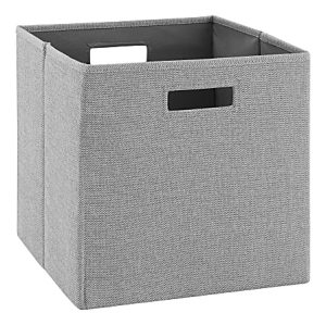 Linon Emmet Storage Bins, Medium Size, Gray, Pack Of 2